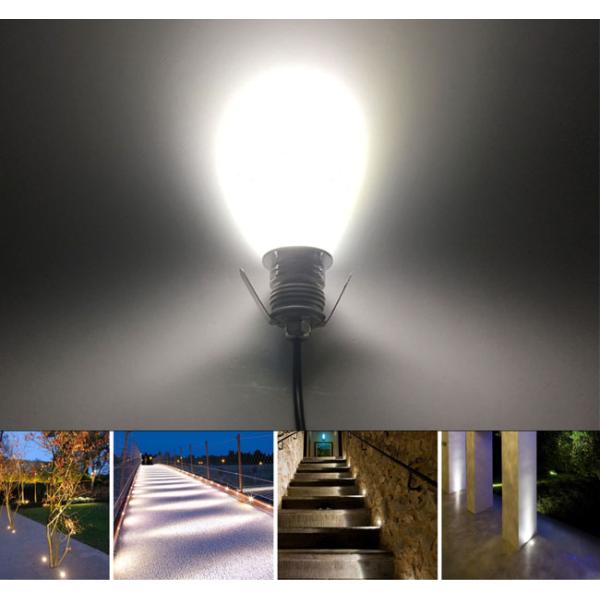Luzes subterrâneas da paisagem do diodo emissor de luz IP67, 3 watts 80Ra 2700K/6000K, material de aço inoxidável