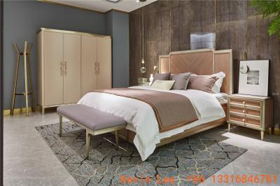 Villa house interior design furniture by High end Luxury nice wood bedroom furniture set with New classic wardrobe