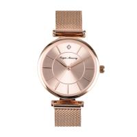 Steel Band OEM Alloy Quartz Watch 32mm Rose Gold Wristwatch For Ladies Quartz