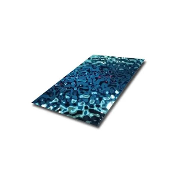 Colorful Water Ripples Decorative Gold Stainless Steel Sheet 304 Metal Wall Panel
