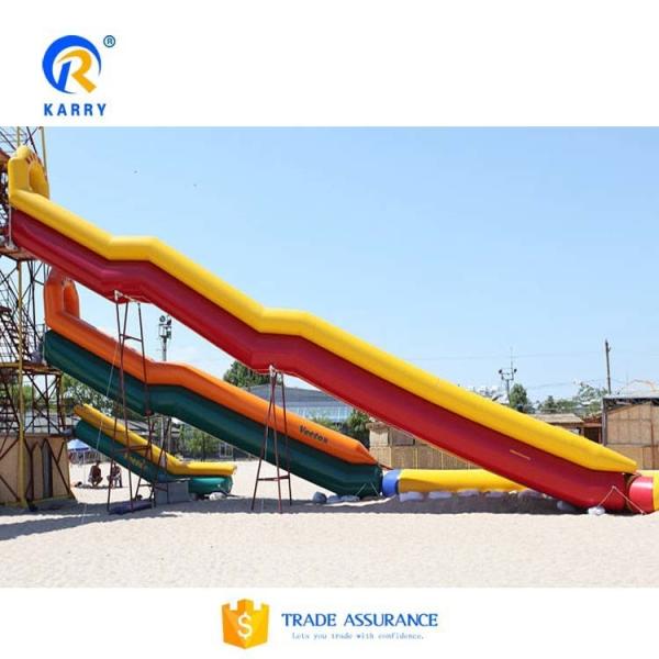 0.55mm PVC Tarpaulin Thread Accessories Included Large Inflatable Yacht Slide with Pool