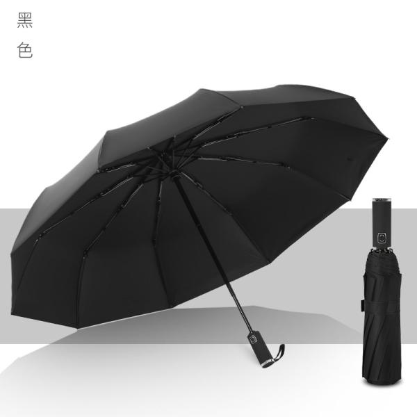 Portable Wind Resistant Sunscreen UV Protection 3 Folding Umbrella with Automatic Open
