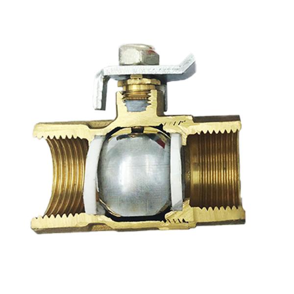 DN15~25 Full Bore Threaded Brass Ball Valve With Long Handle