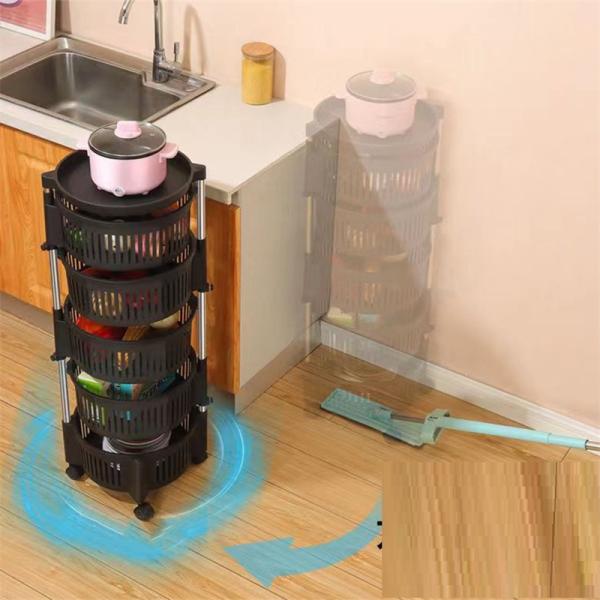Sustainable Kitchen Storage 3/4/5 Layers Rotating Vegetable Shelving for a Greener Home