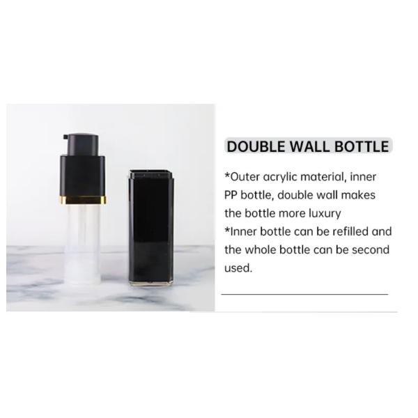 Luxury 15ml 30ml 50ml Airless Pump Bottles  UV Plating Surface  Wear Resistance