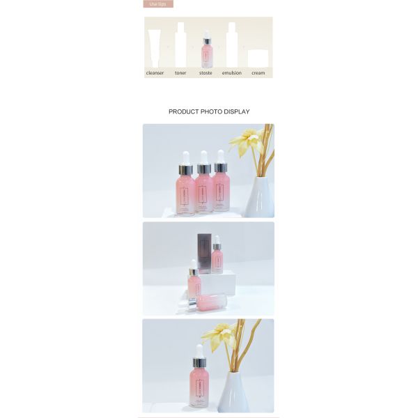 Professional Customized Platinum Fullerene Rose Facial Serum Beauty Salon Spa Skin Revitalizer for Firming Whitening Face