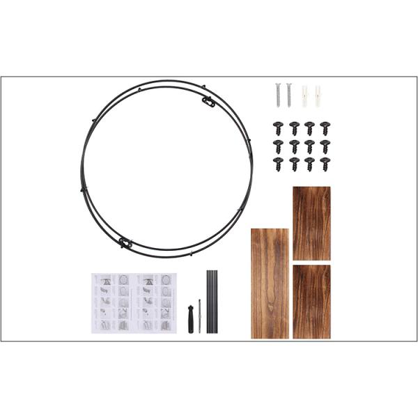 Floating Hanging Shelf for Picture Frames and Displaying Sundries in Wooden Metal