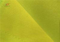 Tela 100% alta fluorescente da visibilidade do poliéster do amarelo para o revestimento da veste da segurança