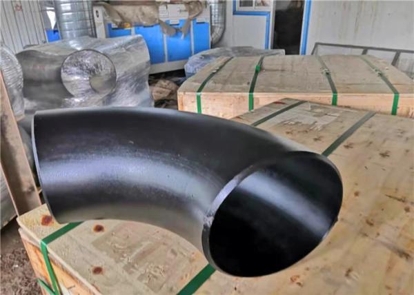 Silver / Black Fabricated Pipe Elbow , Metal Elbow Pipe ASME B16.9 Standard