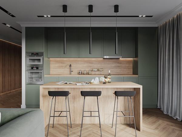 Armoires de cuisine de luxe moderne Fabrique de conception 3D personnalisée Fabriquée en un seul endroit