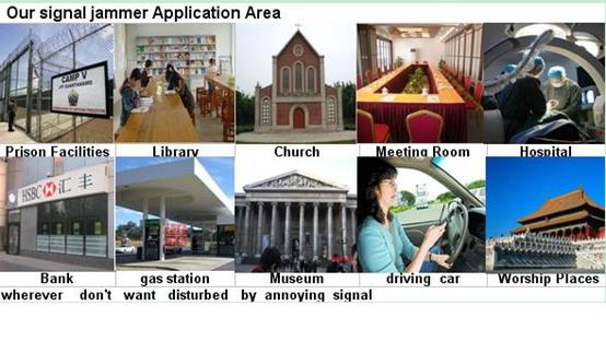 Wireless  Cell Phone Signal Jammer CDMA GSM DCS PHS 3G , Five Antenna
