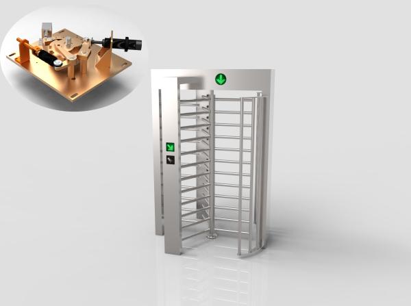 304 Stainless Steel Entrance Gate Security Systems 120 Degree Single Lane Turnstiles