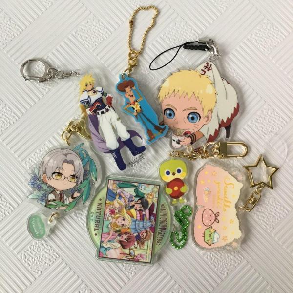 Anime Figure Custom Printed Acrylic Charms ROHS Certificate