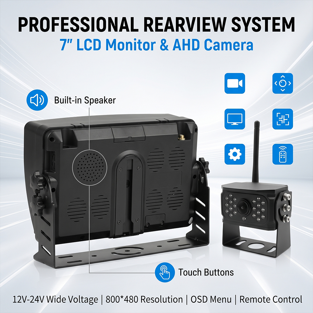 AHD 1080P Digital Trailer Truck Wireless Backup Camera System 10 Monitor Parking system