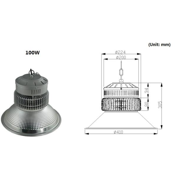 Aluminum Fin LED High Bay Light 100W 150W 200W 300W