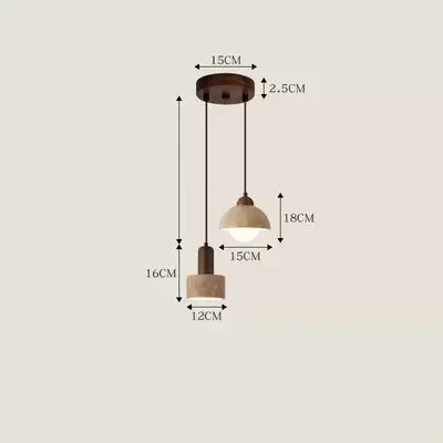 Wabi Sabi Pendant Light Designer Retro Stone Light Bedroom Bedside Dining Lights（WH-AP-676）