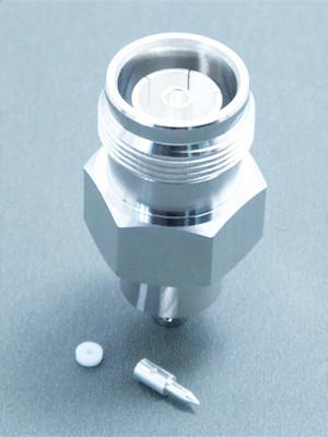 RF connector 4.3-10 female soldering type for RG141 coaxial cable all brass 50ohm