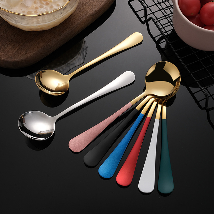 Tablespoon ложки супа нержавеющей стали стиля CIQ творческий корейский и ложка десерта