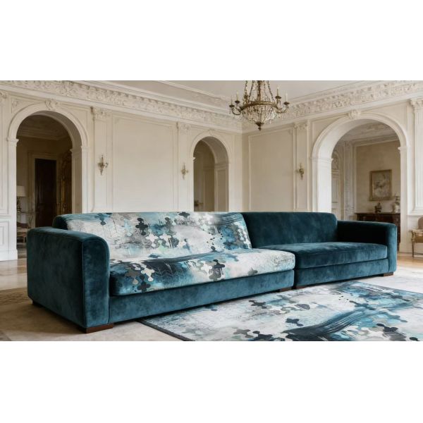 Italian Renaissance-Inspired European Vintage Printed Velvet for Furniture