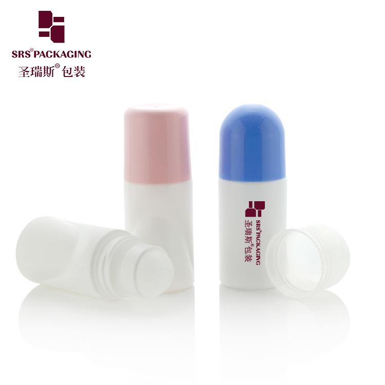 Wholesale 50ml Round Cylinder Plastic Roller Bottle Empty Roll‑on Container For Perfume Body Oil