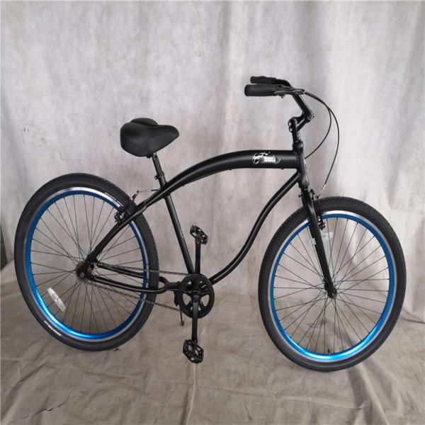 Adult 3 Speed 24 Inch 3.0 Inch Fat Tire Beach Cruiser Bike with Double Wall Alloy Rim