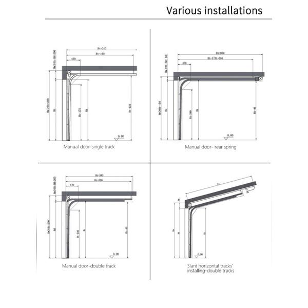 Puerta de garaje de lujo de alta calidad seccional de aleación de aluminio estanqueidad al agua clase 3 vidrio transparente seccional puerta de garaje excelente opción de aislamiento