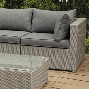 Patio Furniture Set Outdoor Sectional Sofa Conversation Set All Weather Wicker Rattan Couch Dining Table & Chair
