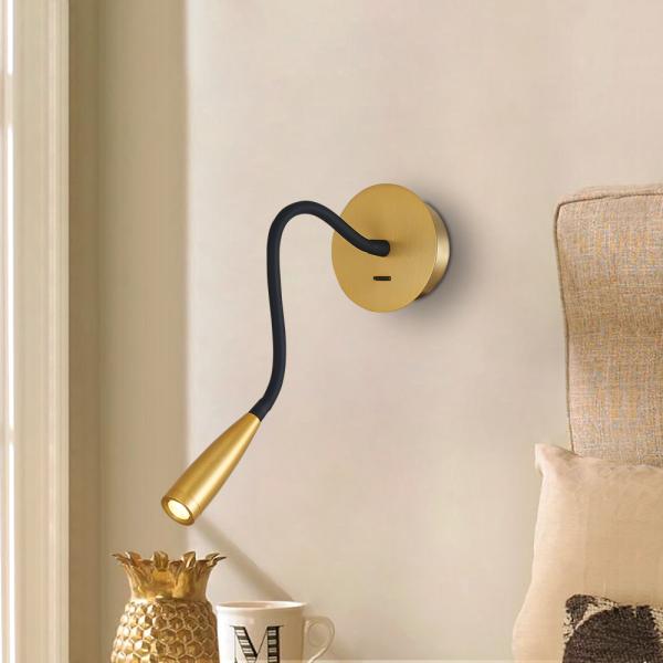 led wall lights switch light lighting for room bedside Study room night flexible wall light （WH-OR-130)