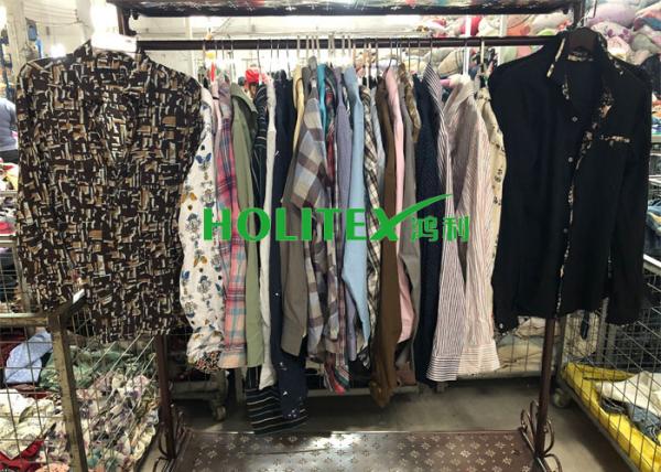 Popular Mens Used Clothing Cotton Material Second Hand Mens Shirts Long Sleeves