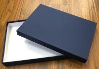 Caja de regalo de ropa azul de la Armada Caja rectangular grande para camisa de pijama de chal