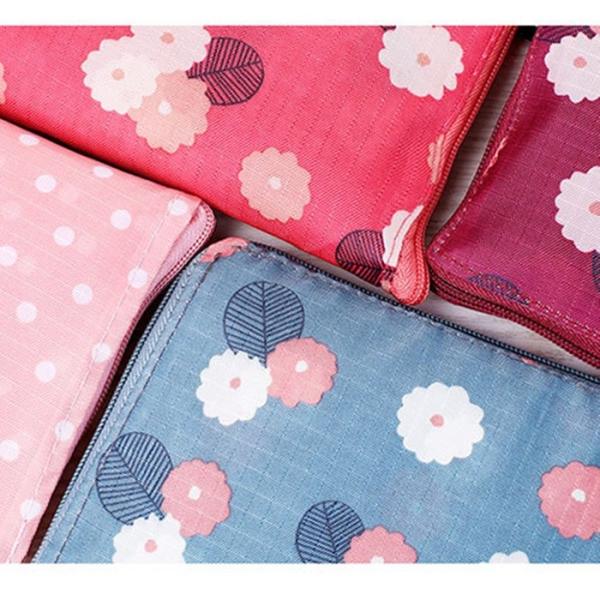 Printed Foldable Waterproof Reusable Grocery Tote Bags With Oxford Cloth