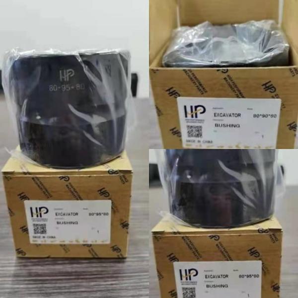 Excavator Bucket Bushings Black Steel Bushing Sleeve With Edge