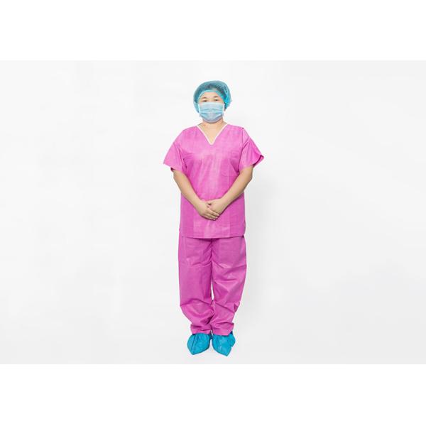 Медицинский Nonwoven 42g голубой SMS устранимый Scrub костюм