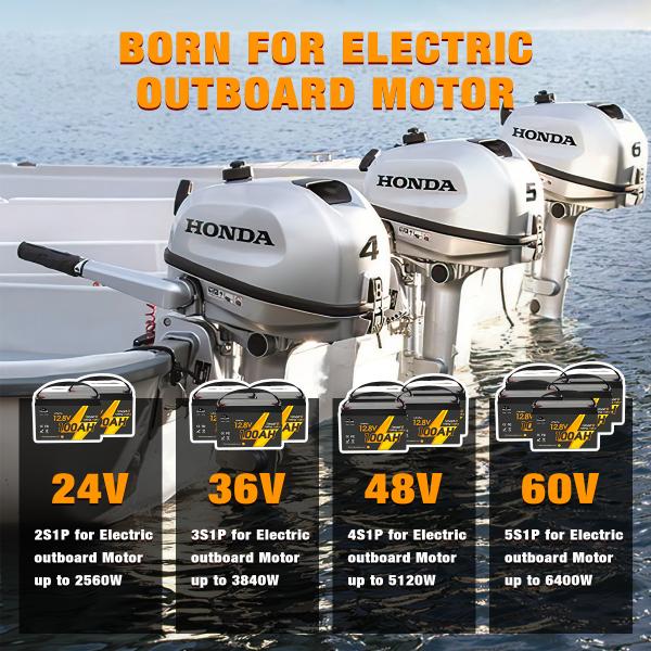 Electric Boat Lifepo4 Battery Pack 12V 24V
