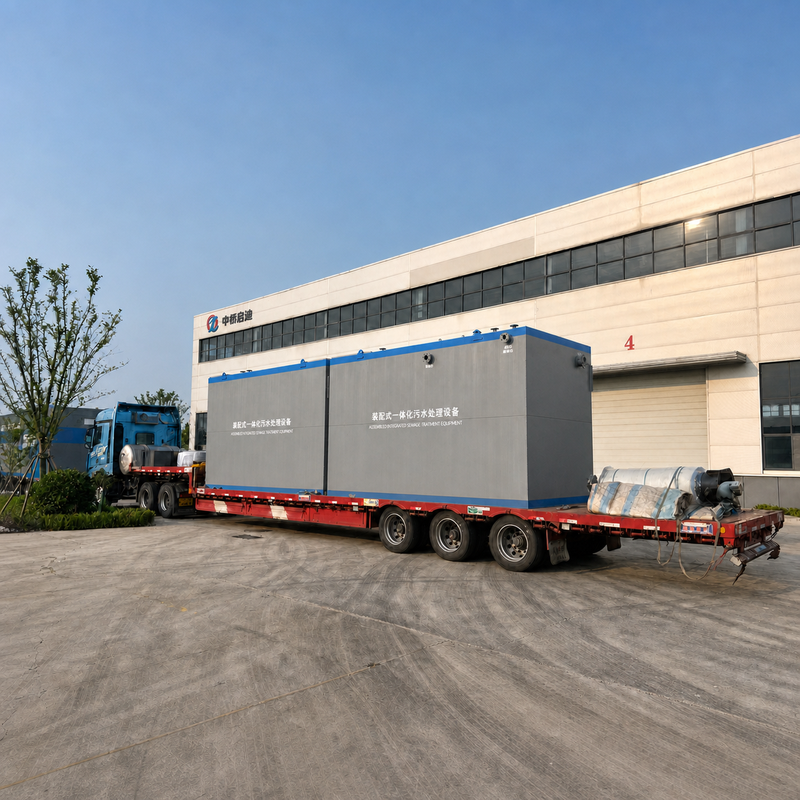Compact Wastewater Treatment Plant with 70 m³/d Capacity and Customizable Color for Industrial Water Treatment