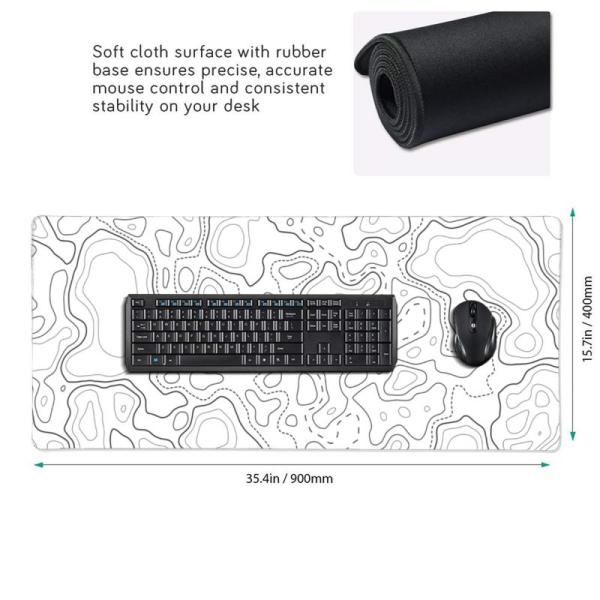 Natural Rubber fabric Minimalist Line Large Mouse Pads for Custom Sublimation Gaming