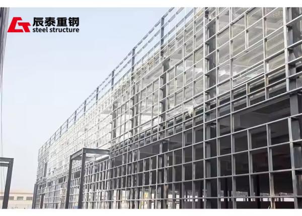 Q355B ASTM A572 Steel Structure Office Building with Glass Curtain