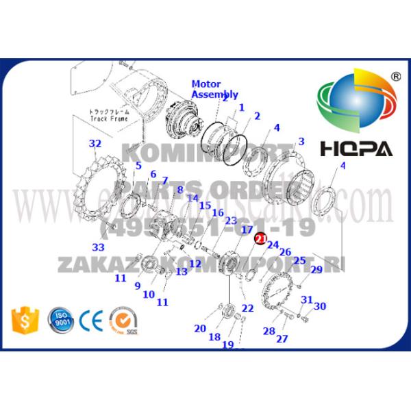 20Y-27-22120 Excavator Travel Planet Gear for 6D102 Planet Carrier PC200-6