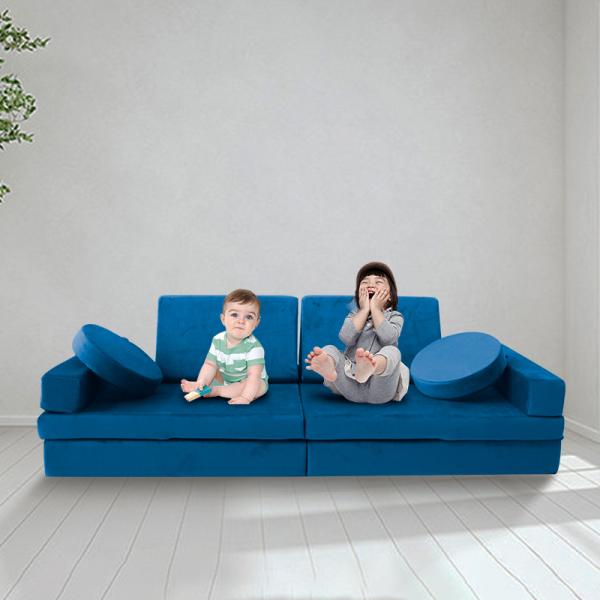 10PCS Kids' Explorer Modular Play Sofa Toddler To Teen Playscape Couch