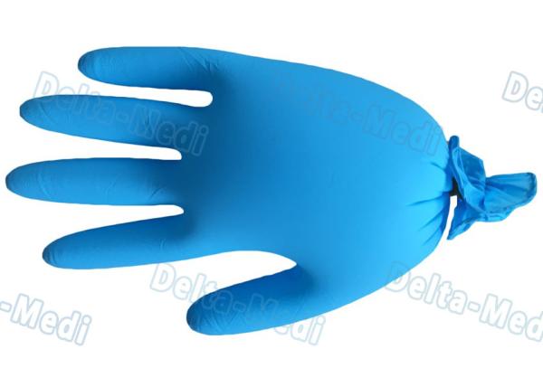 Luvas livres do vinil do pó médico, resistência de desgaste descartável azul das luvas do vinil