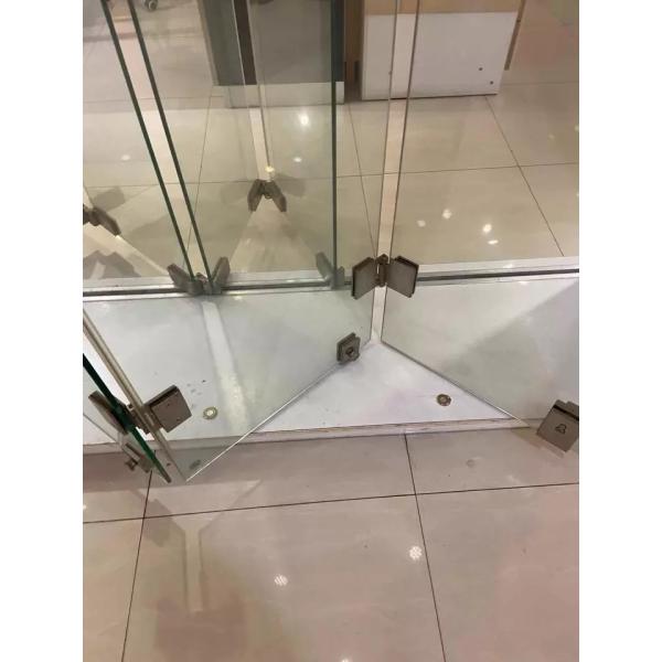 Zinc Alloy Glass Hardware Sliding Folding Frameless Glazing Systems Interior Bifold Door