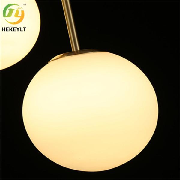 Residential Gold Globe Glass Pendant Light Modern Simple Design