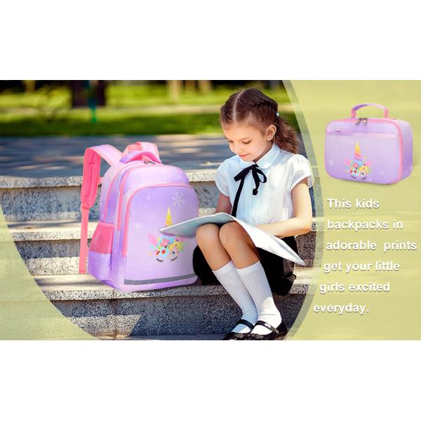 Children Backpack Girl'S Unicorn Backpack With Lunch Bag Pencil Case Set Backpack