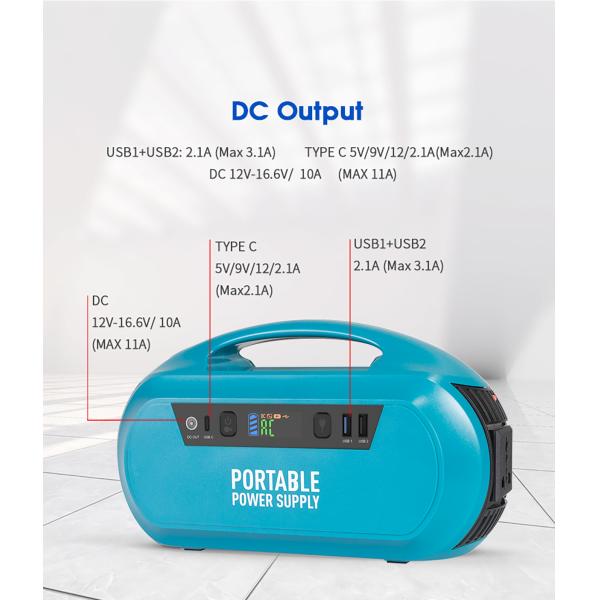 Наружная портативная электростанция 222Wh Солнечное энергоснабжение 110В / 220В