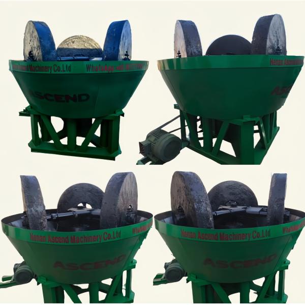 Cast Steel Three Rollers Water Wet Pan Mill 1200 Model 1tph Capacity For Gold Silver Ore Powder Making In Sudan Tanzania