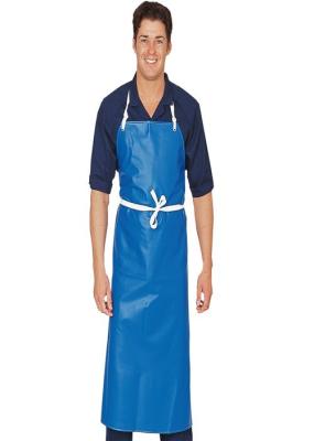 Oil Resistant Long Sleeve Disposable Aprons Lightweight Blue Color Acid Repellent