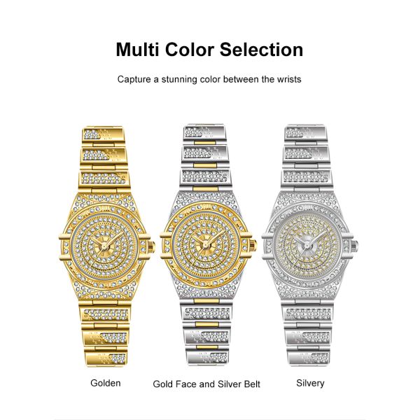 Luxury Women's Quartz Watch with Rose Gold Bracelet - 3ATM Water Resistance | Wholesale Manufacturer in Shenzhen, China