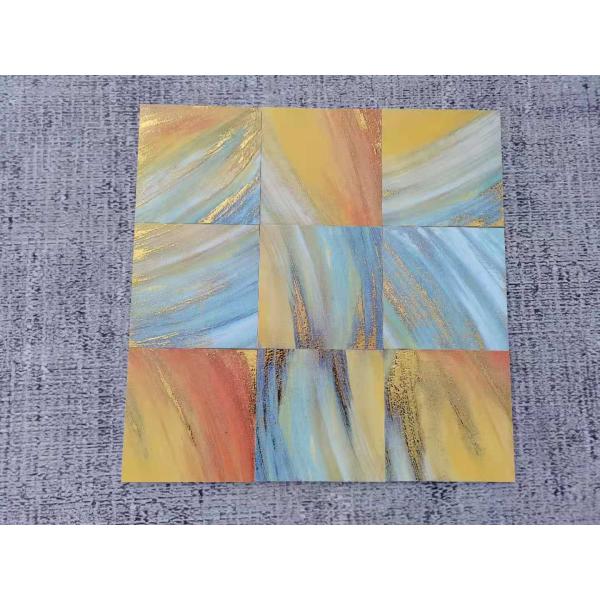 telhas da parede do fundo da tevê do GV de 20x20cm, estilo dourado do arco-íris do azulejo W.A0.02