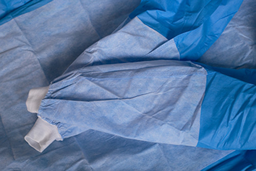 Reinforced surgical gown antistatic anti-blood bacteria-proof,SMS,blue color