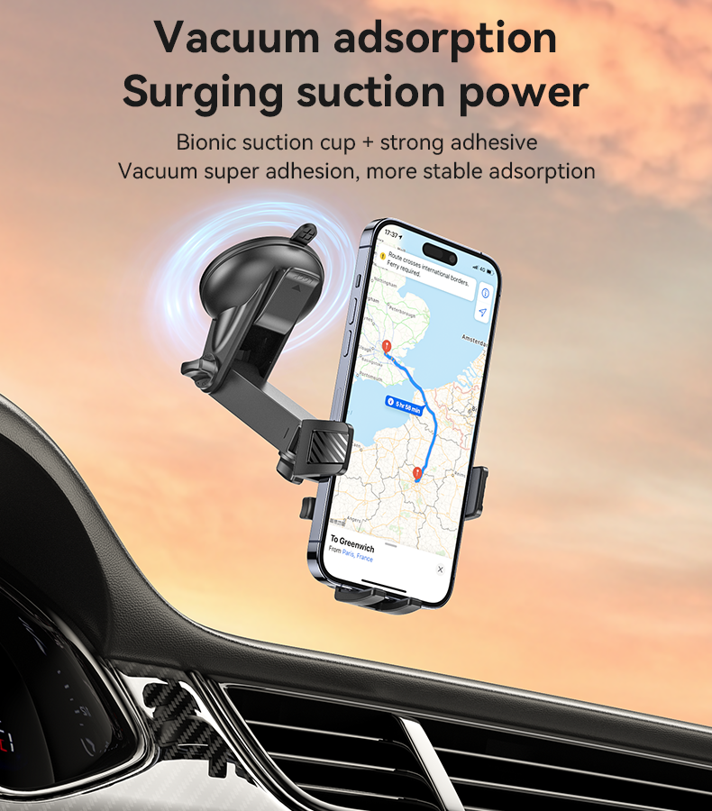 Yesido 360° Adjustable Non-slip Phone Holder with Suction Cup Bracket for 4.7-7.2 Inch Mobile Phones